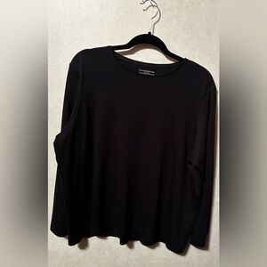 Black 2X Charter Club Woman long sleeve tshirt.